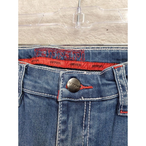 Ferrani Jeans Boys 12‎ Blue Denim Cotton Stretch Light Wash Pockets Straight Leg - Picture 12 of 16